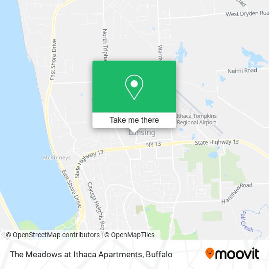 The Meadows at Ithaca Apartments map