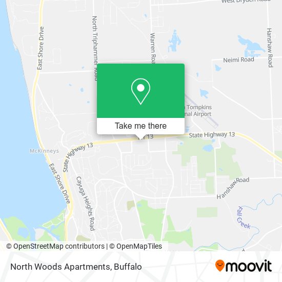North Woods Apartments map