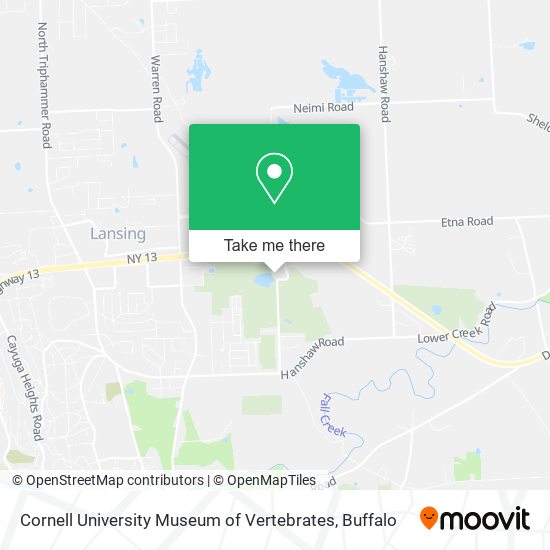 Mapa de Cornell University Museum of Vertebrates