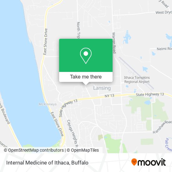 Internal Medicine of Ithaca map