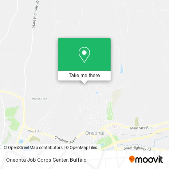 Oneonta Job Corps Center map