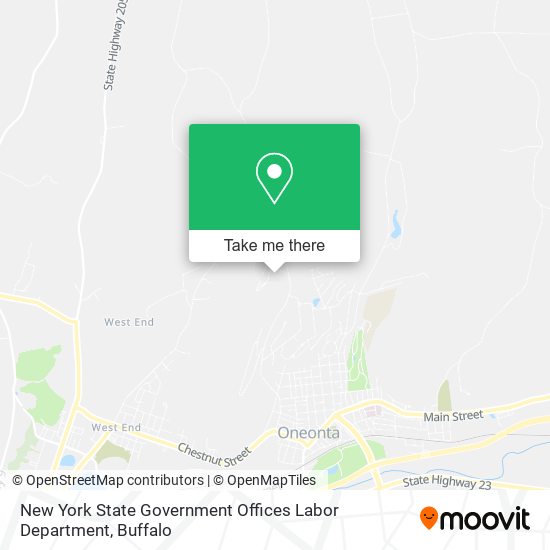 New York State Government Offices Labor Department map