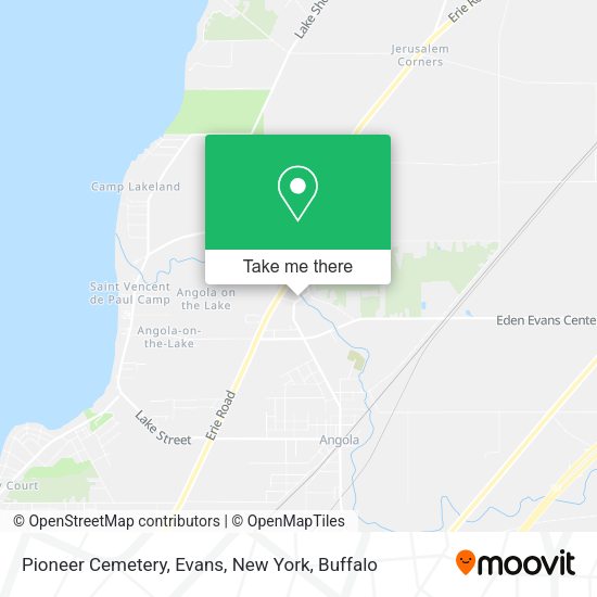 Pioneer Cemetery, Evans, New York map