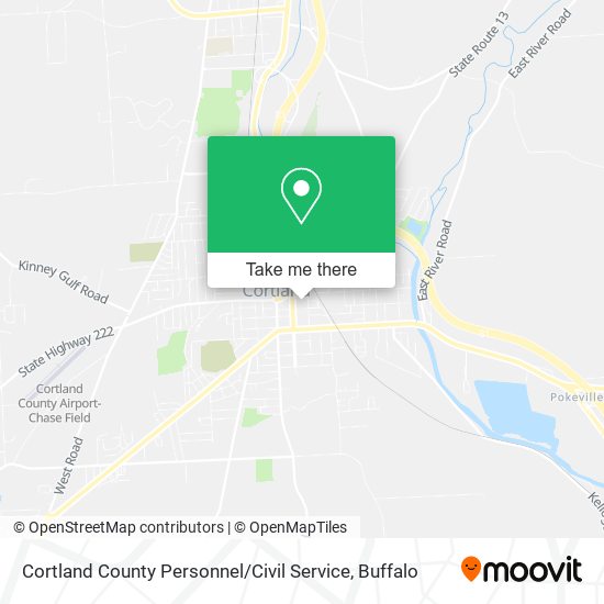Cortland County Personnel / Civil Service map