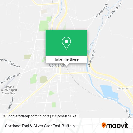 Cortland Taxi & Silver Star Taxi map