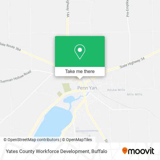 Yates County Workforce Development map