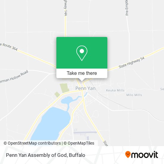 Penn Yan Assembly of God map