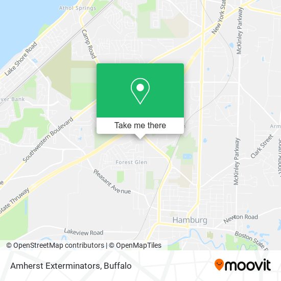 Mapa de Amherst Exterminators