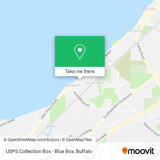 USPS Collection Box - Blue Box map