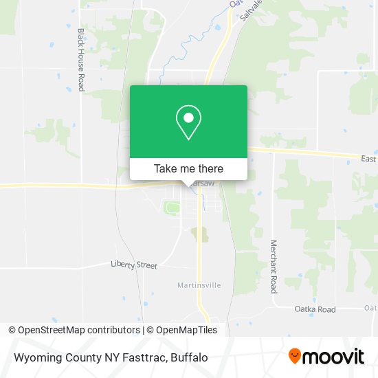 Mapa de Wyoming County NY Fasttrac