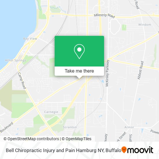 Bell Chiropractic Injury and Pain Hamburg NY map