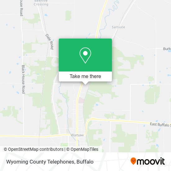 Wyoming County Telephones map