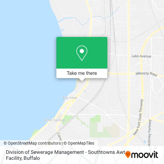 Mapa de Division of Sewerage Management - Southtowns Awt Facility