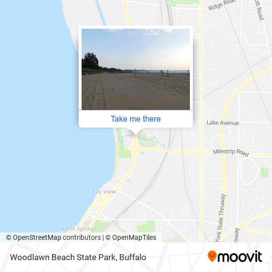 Woodlawn Beach State Park map