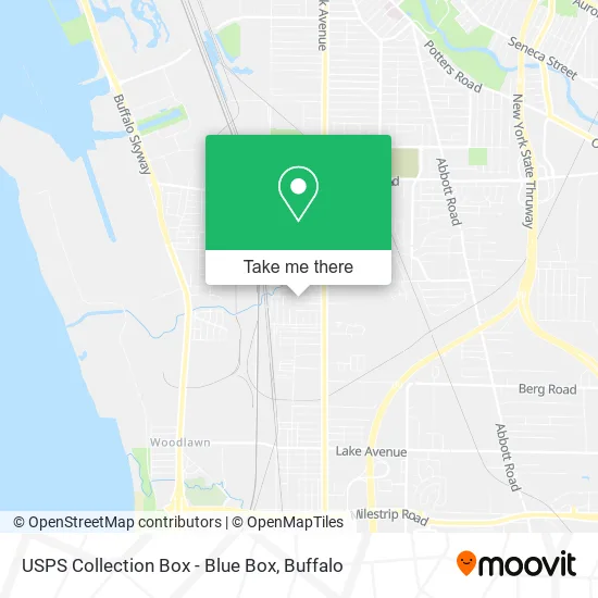 USPS Collection Box - Blue Box map