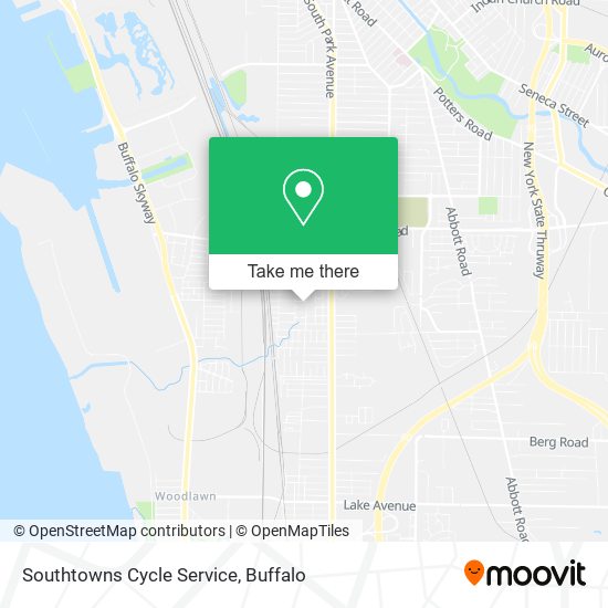 Southtowns Cycle Service map