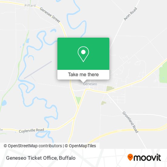 Geneseo Ticket Office map