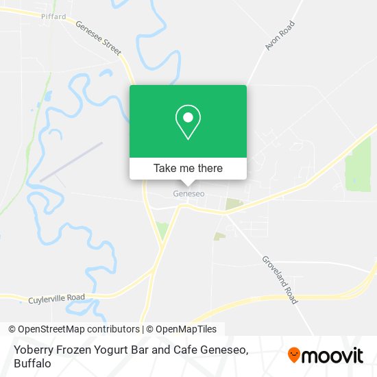 Yoberry Frozen Yogurt Bar and Cafe Geneseo map