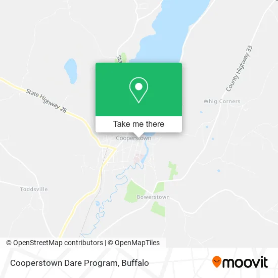Cooperstown Dare Program map