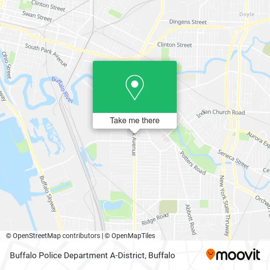 Buffalo Police Department A-District map