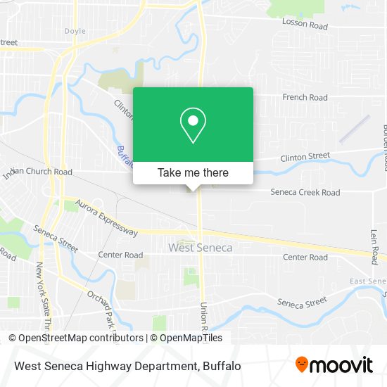 West Seneca Highway Department map