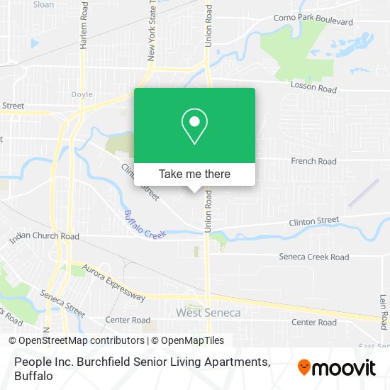 Mapa de People Inc. Burchfield Senior Living Apartments
