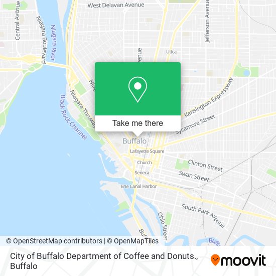 City of Buffalo Department of Coffee and Donuts. map