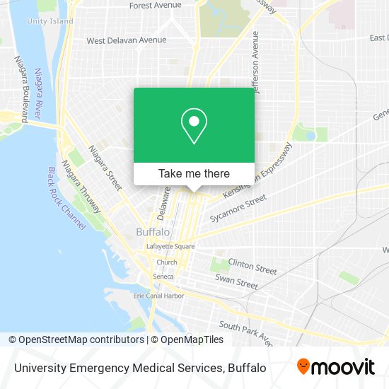 University Emergency Medical Services map