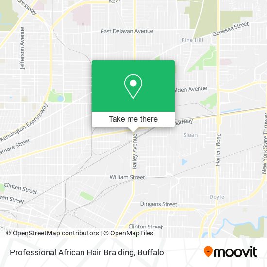 Professional African Hair Braiding map