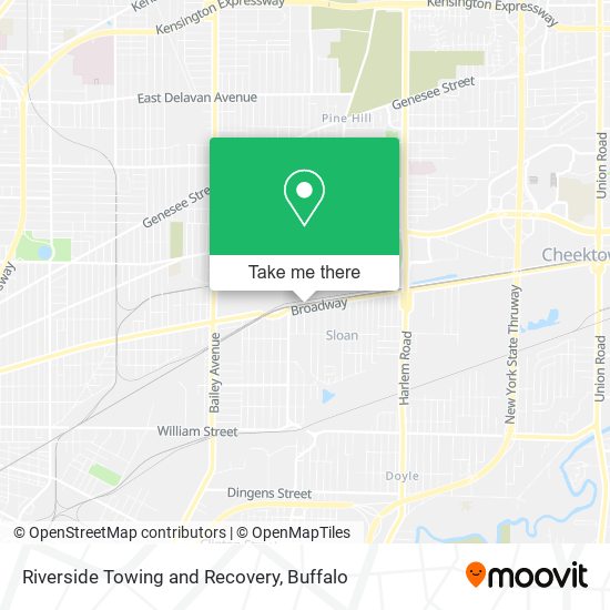 Riverside Towing and Recovery map