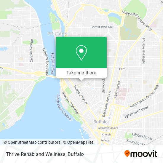 Thrive Rehab and Wellness map
