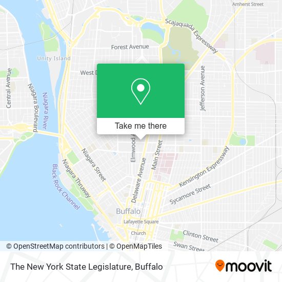 The New York State Legislature map