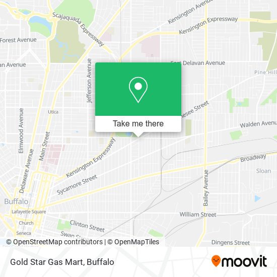 Gold Star Gas Mart map