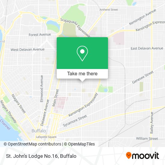 Mapa de St. John's Lodge No.16