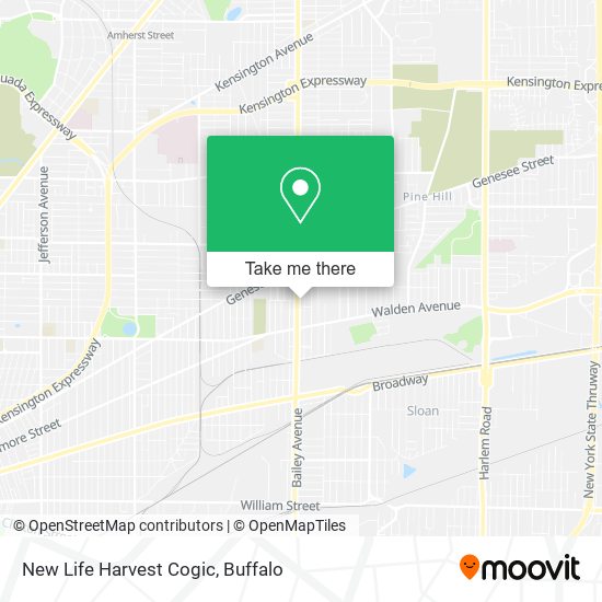 New Life Harvest Cogic map