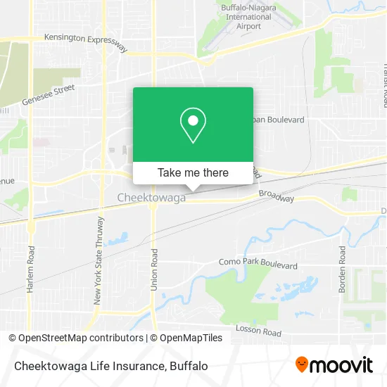 Cheektowaga Life Insurance map