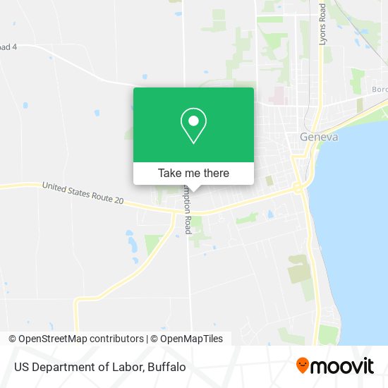 US Department of Labor map