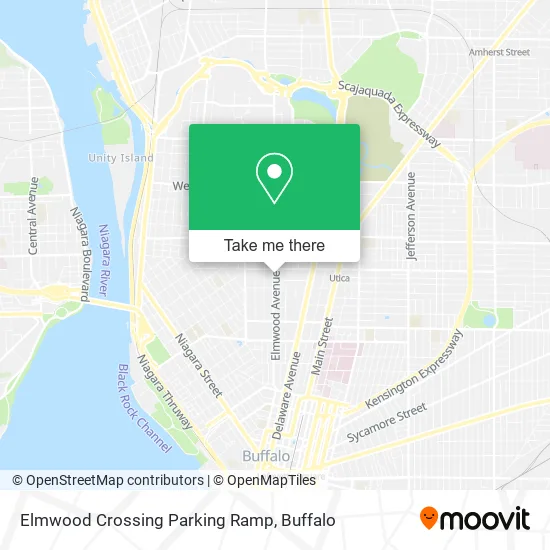 Elmwood Crossing Parking Ramp map