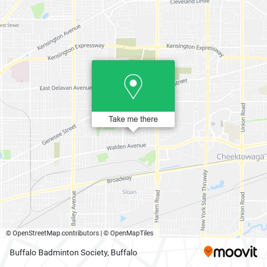Buffalo Badminton Society map