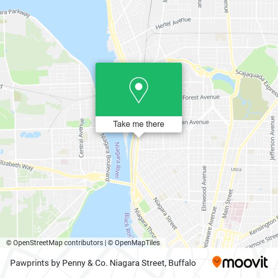 Mapa de Pawprints by Penny & Co. Niagara Street