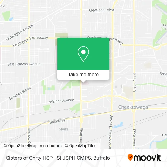 Sisters of Chrty HSP - St JSPH CMPS map