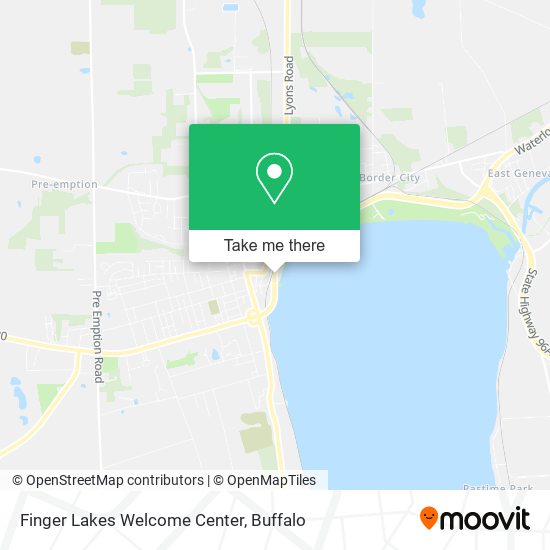 Finger Lakes Welcome Center map