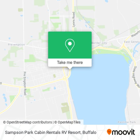 Sampson Park Cabin Rentals RV Resort map