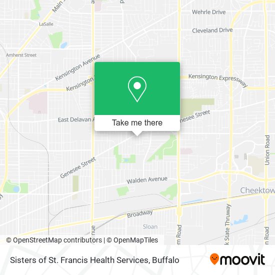Sisters of St. Francis Health Services map