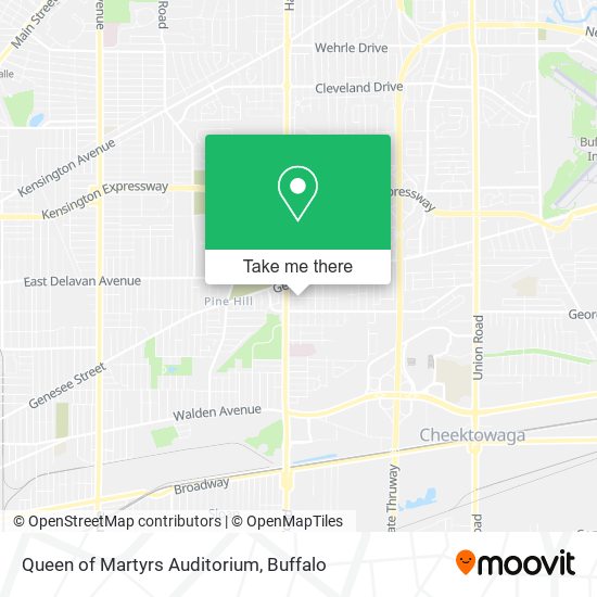 Queen of Martyrs Auditorium map