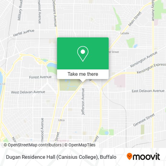 Mapa de Dugan Residence Hall (Canisius College)