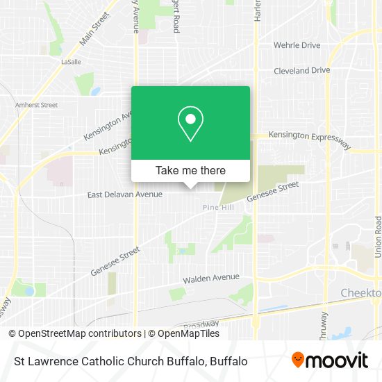 St Lawrence Catholic Church Buffalo map