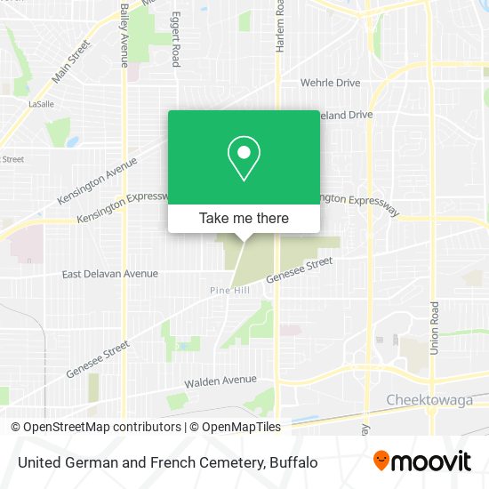 United German and French Cemetery map