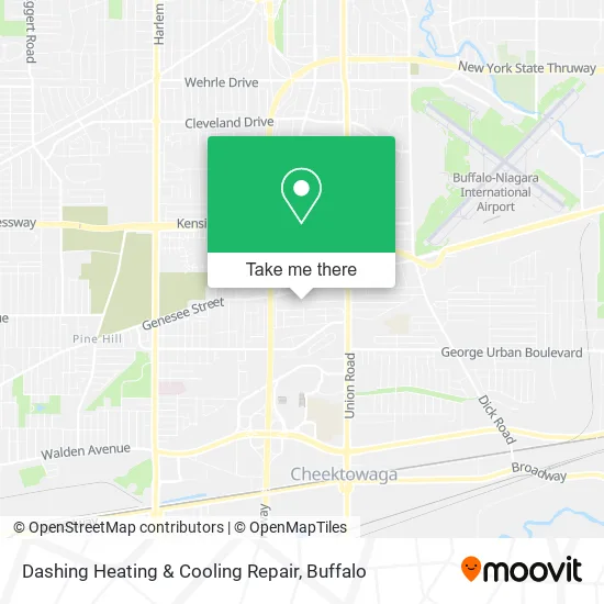 Dashing Heating & Cooling Repair map