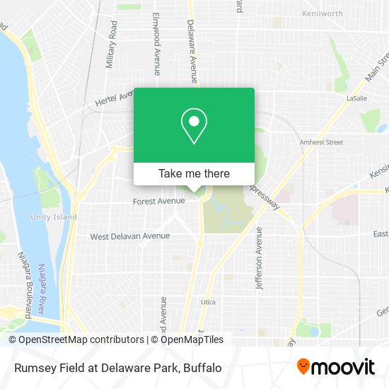Rumsey Field at Delaware Park map
